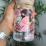Pregnancy affirmation glass can