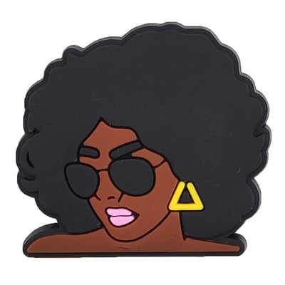 Afro Queen Croc Charm