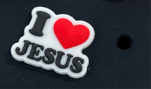 Load image into Gallery viewer, I love Jesus Christian charms
