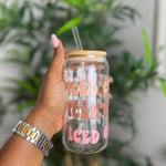Iced Coffee Please Glass Cup