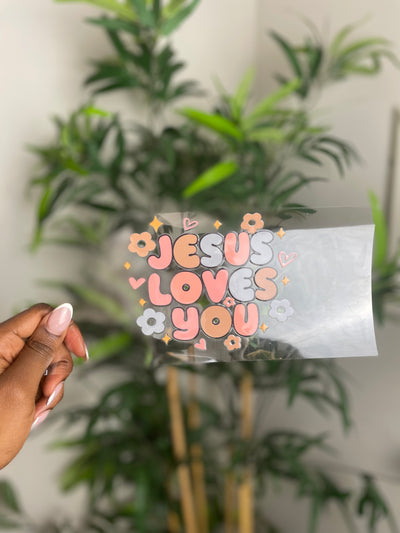 Jesus Loves You Glass Cup