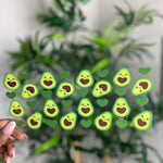 Smiley Avocado Glass Can