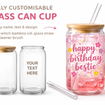 Personlaised Glass Can Cup