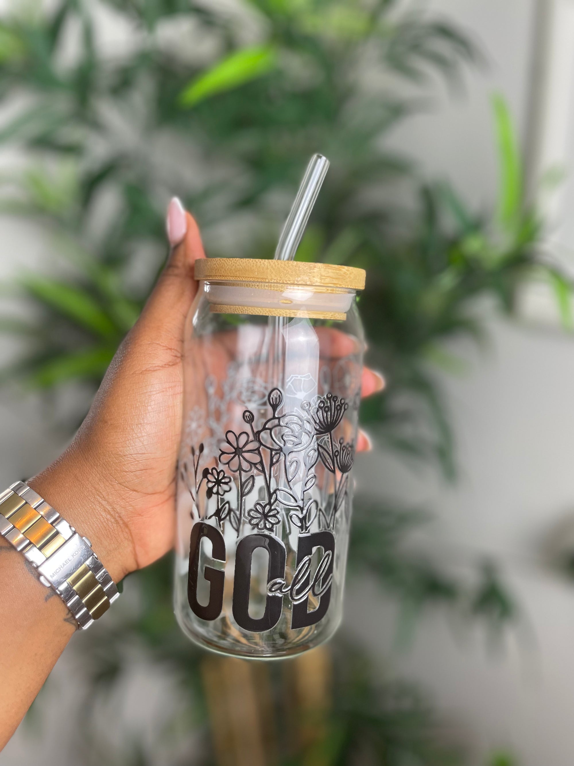 God is Good Glass Can