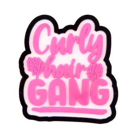 Curly hair gang croc charm