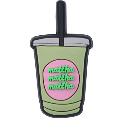 Matcha drink croc charm