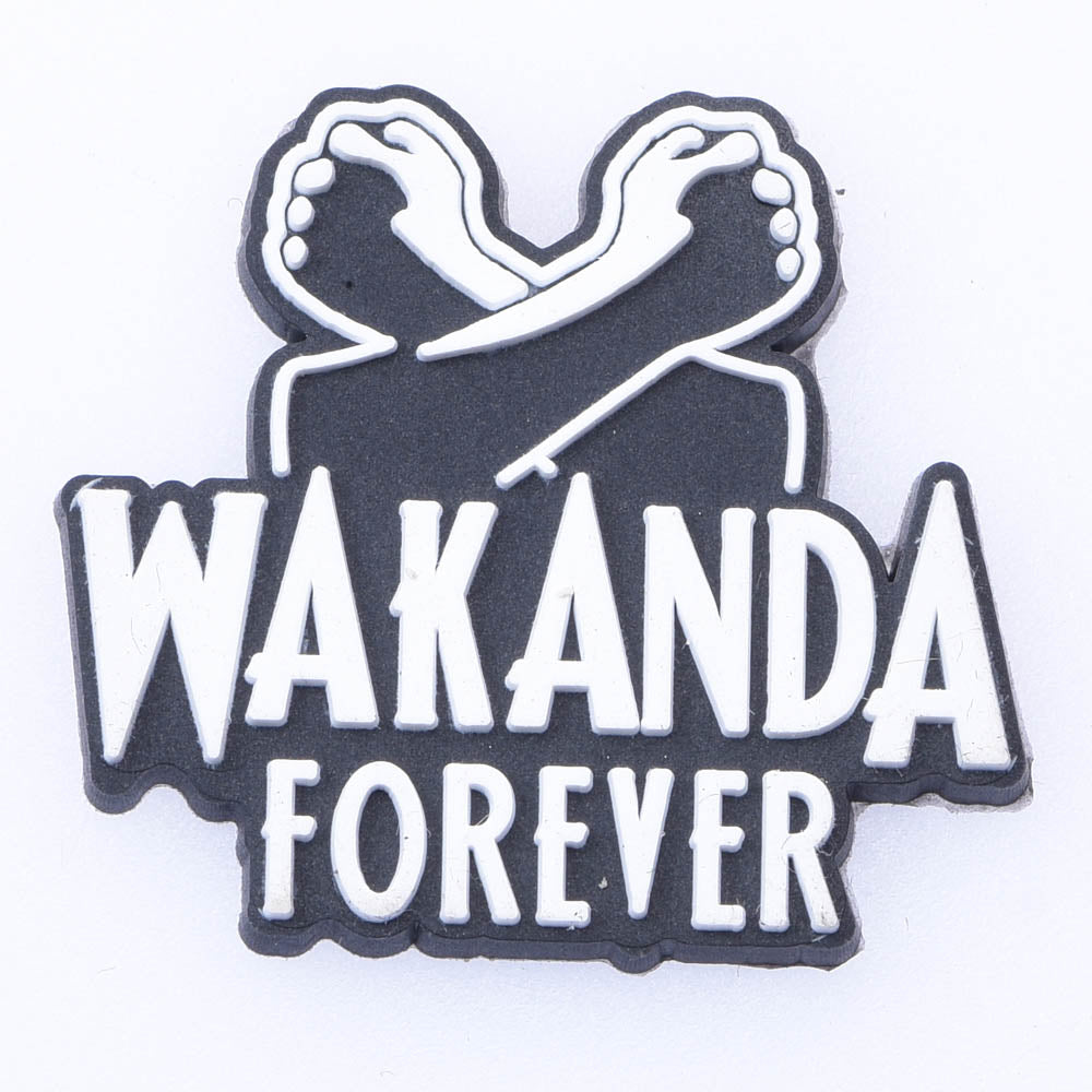 Wakanda forever croc charm