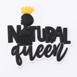 Natural Queen Afro comb croc charm