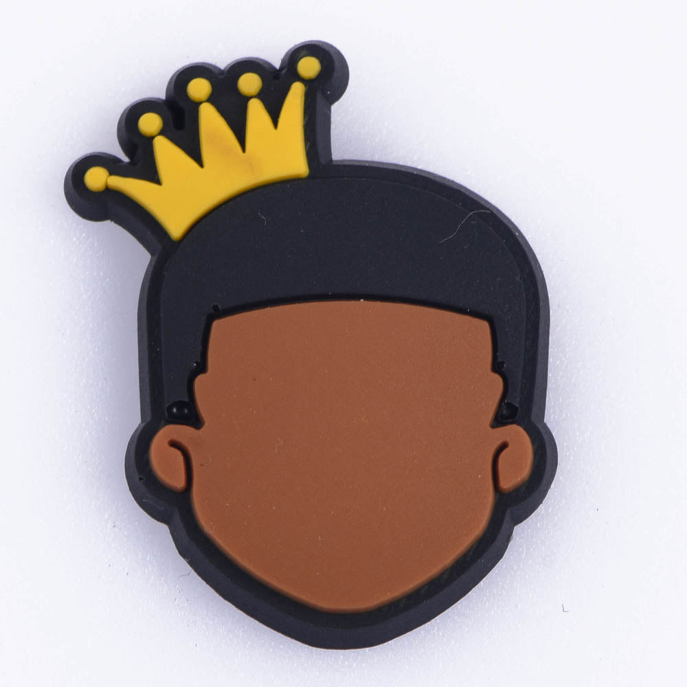 Black prince little boy croc charm