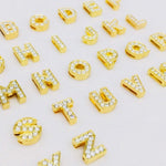 Gold rhinestone letters
