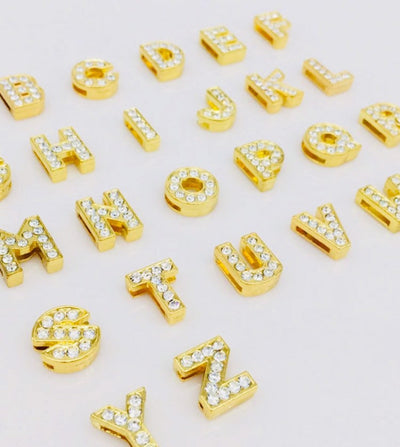 Gold rhinestone letters